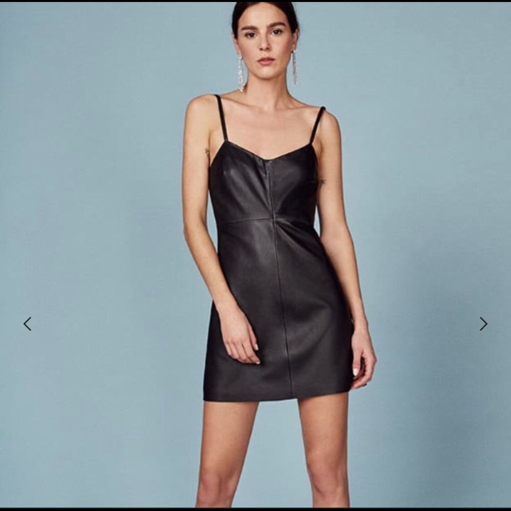 Reformation Jinx Leather Dress Sz 2